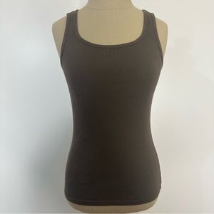 Cabi olive green ribbed tank top Medium